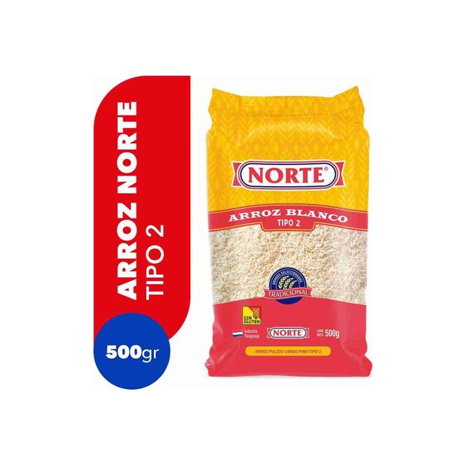 Arroz blanco tipo 2 Norte 500 gramos
