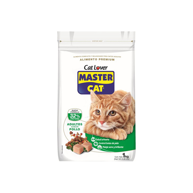 ALIMENTO PGATO MASTER CAT POLLO 1KG BSA