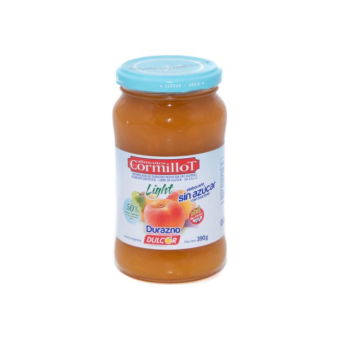 Mermelada durazno sin azúcar frasco Cormillot 390 gramos