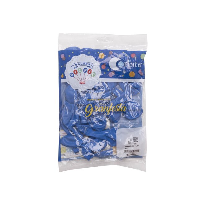 GLOBOS RED LISO AZUL 9 25UN CORINTER