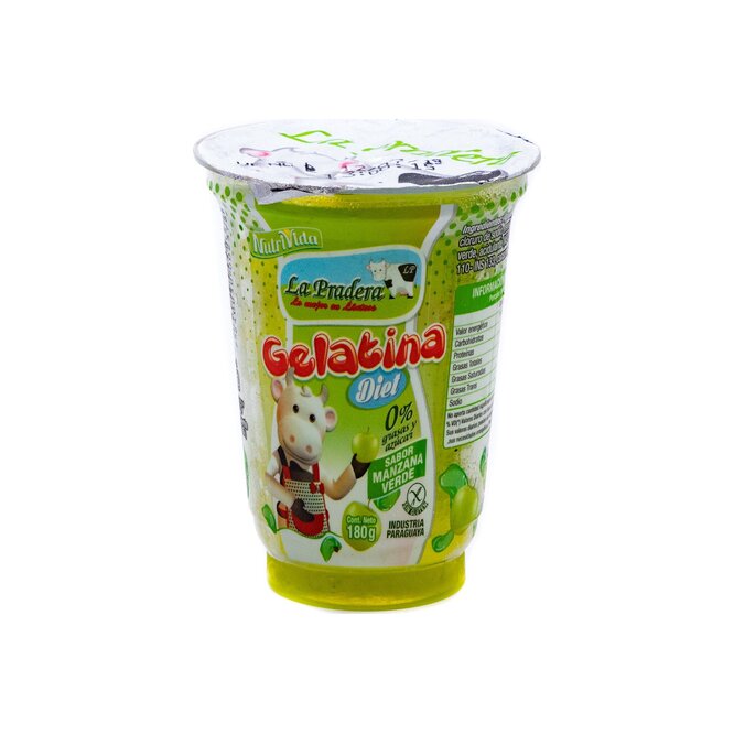 Gelatina de manzana verde diet pote La Pradera 180 gramos