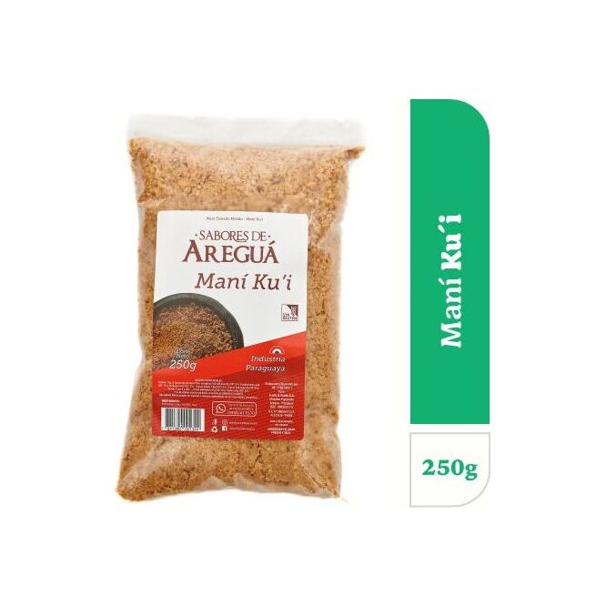 Maní tostado molido en paquete Sabores de Areguá 250 gramos