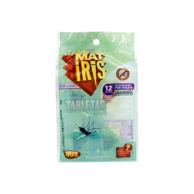 Tabletas Mata Mosquitos Brisa del Campo en paquete Matiris 8 unidades
