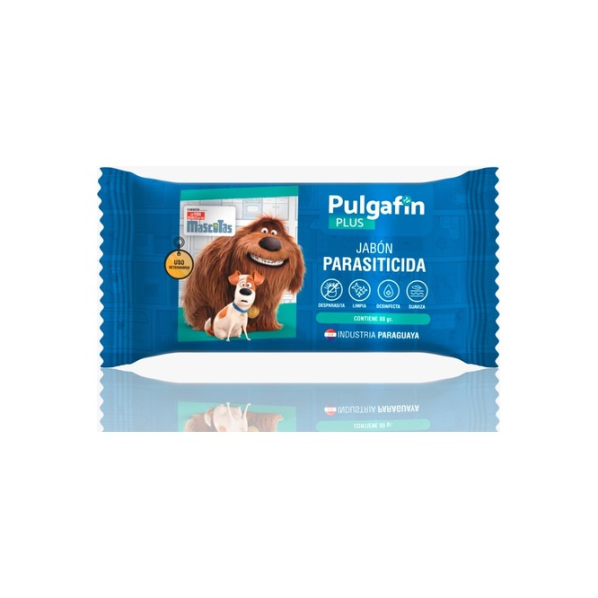 Jabón para perro parasiticida plus en paquete Pulgafin 80 gramos