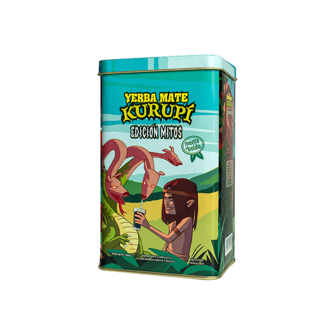 YERBA MATE KURUPI MENTA LATA 500GR