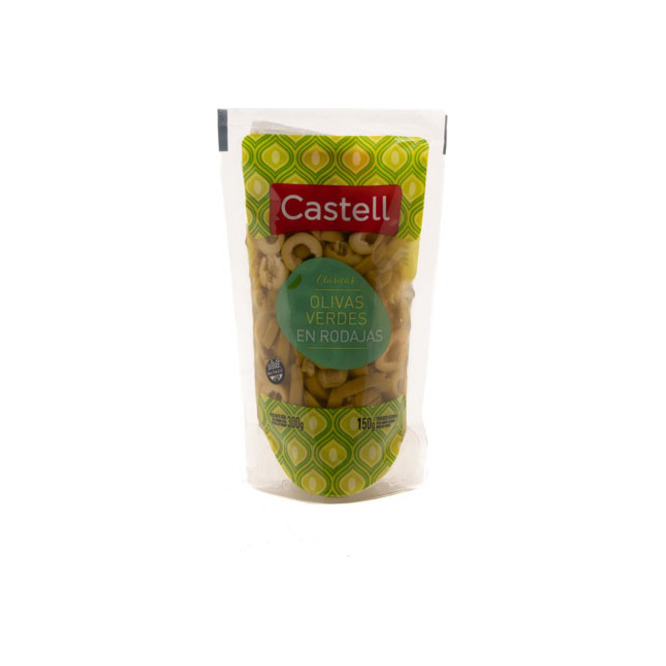 Aceituna en rodajas en doypack Castel 300 gramos