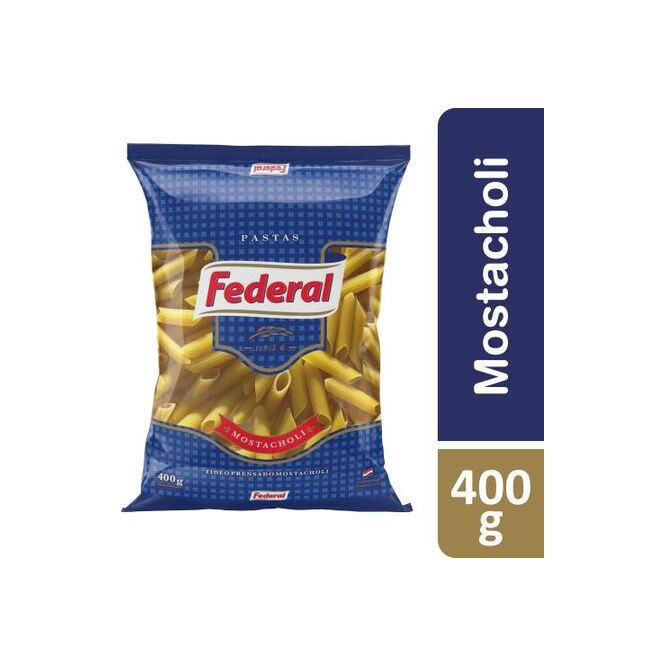 Fideo mostaccioli paquete Federal 400 gramos