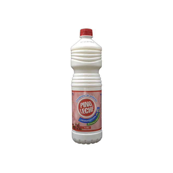 Desodorante para piso con aroma frutilla en botella descartable Pinoleche 1 litro
