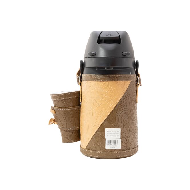 TERMO DE ACERO FORRADO GOLD 1.3LT