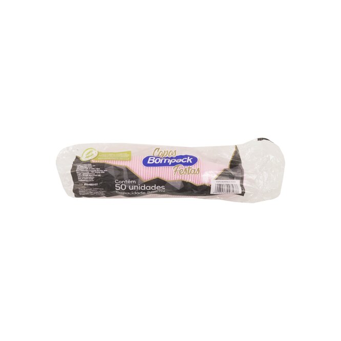 Vasos Descartables Color Rosado Bompack 200 ml