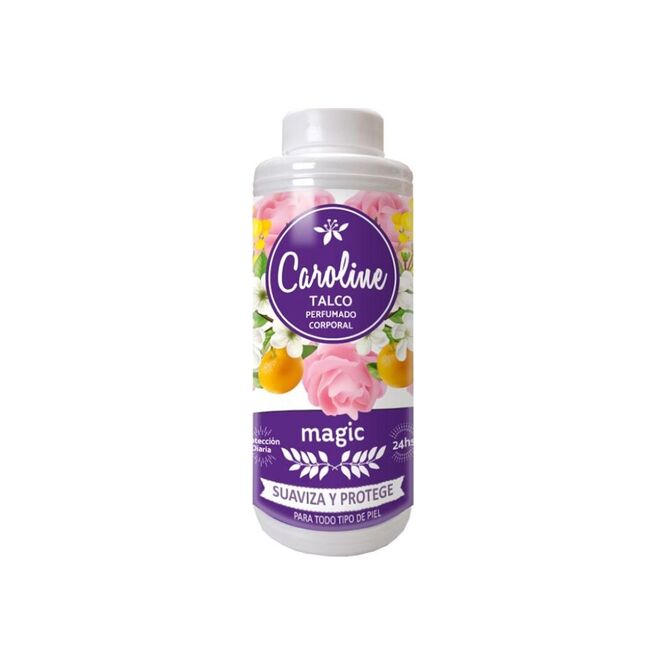 Talco Perfumado Corporal Magic en frasco Caroline 100 gramos