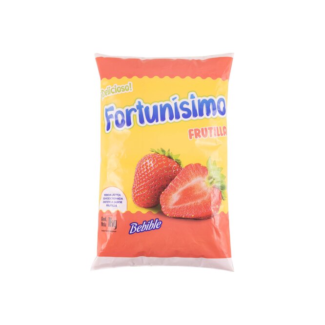 Bebida láctea semidescremada sabor frutilla Fortunísimo 1 litro