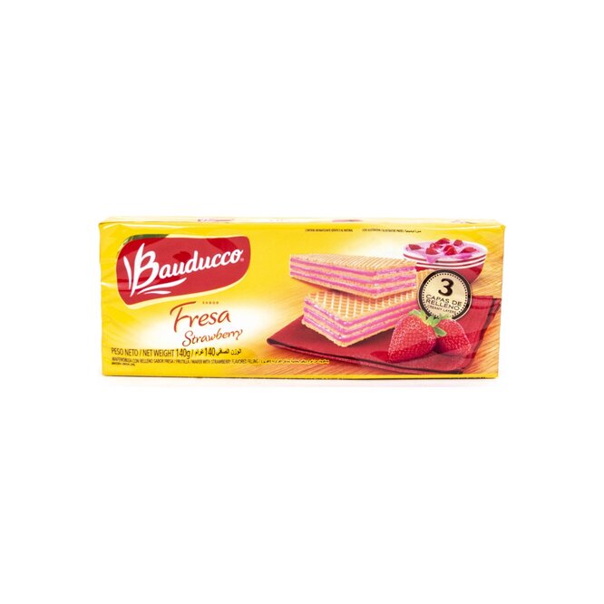 Galletitas Wafer sabor frutilla Bauducco 140 gramos