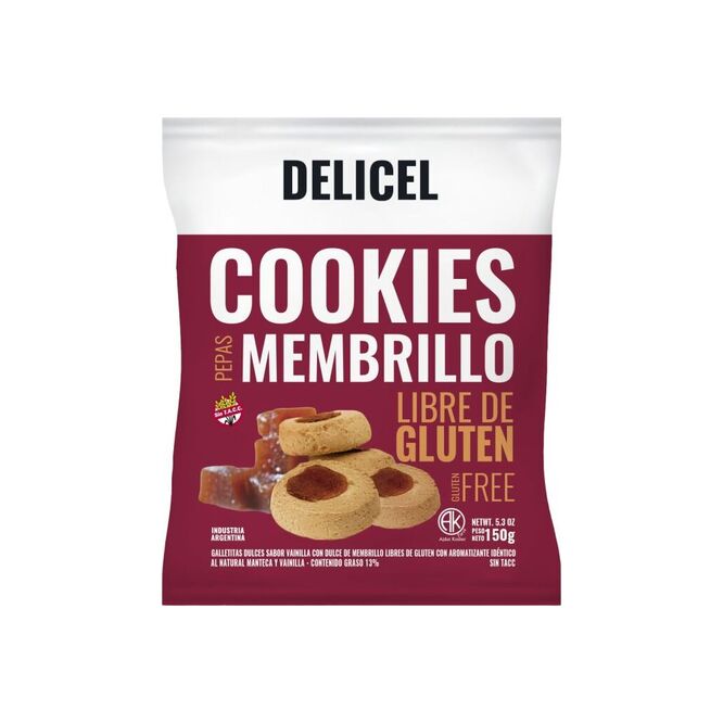 Galletitas Con membrillo sin gluten Delicel 150 gramos
