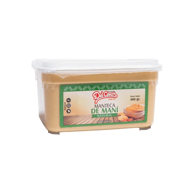 Manteca de maní natural frasco Dulcesar 400 gramos