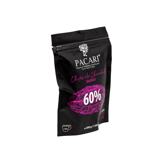 CHIPS D/CHOCOLATE ORGANICO 60 D/CACAO PA