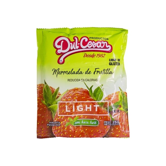 Mermelada sabor frutilla light frasco Dulcesar 250 gramos