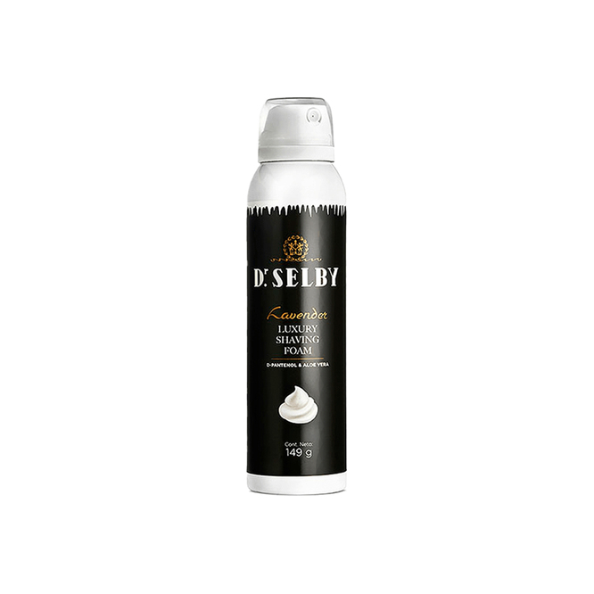 Espuma de afeitar lavender de pantenol y aloe vera Dr. Selby 149 gramos