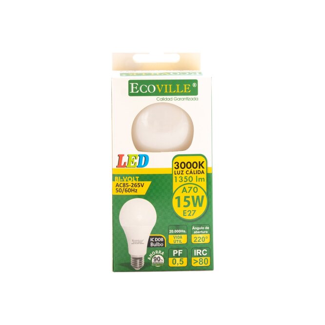 Foco LED luz cálida Ecoville 15W 1 unidad