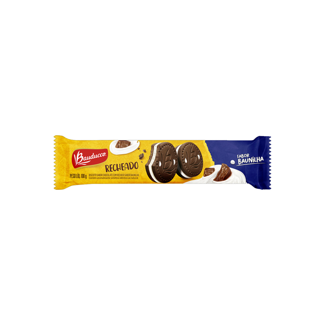Galletitas de chocolate relleno de vainilla Bauducco 108 gramos