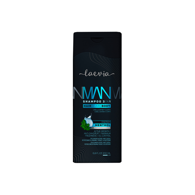 SHAMPU MAN MENTHOL 3 IN 1 200ML. LAEVIA