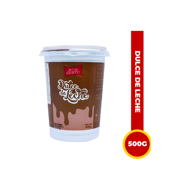 Dulce de leche frasco Bon Gusto 500 gramos
