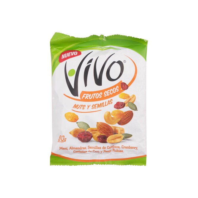Frutos secos nuts y semillas Vivo 80 gramos