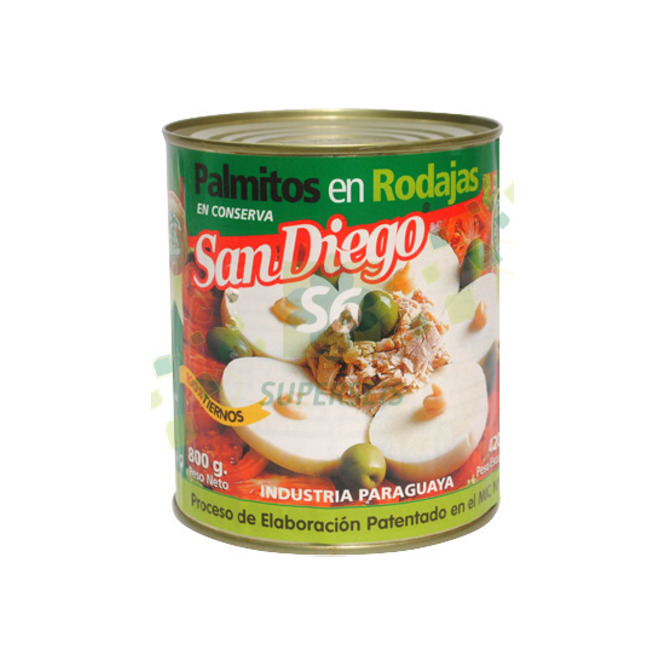 Palmitos en rodaja San Diego 800 gramos