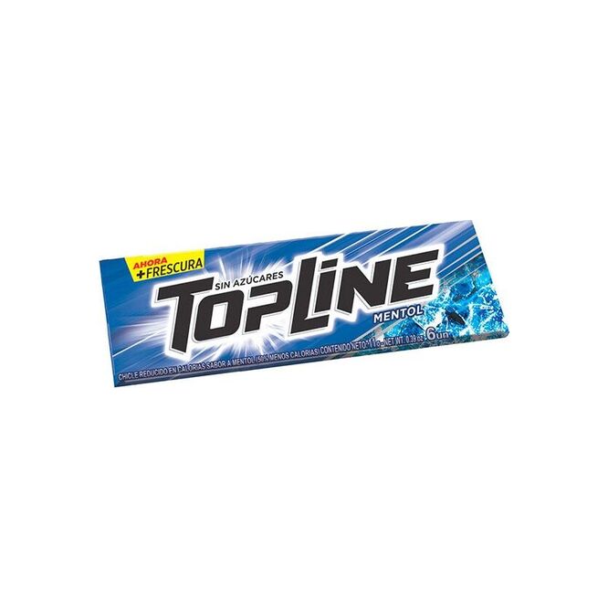 Chicles mentol Topline 10 gramos