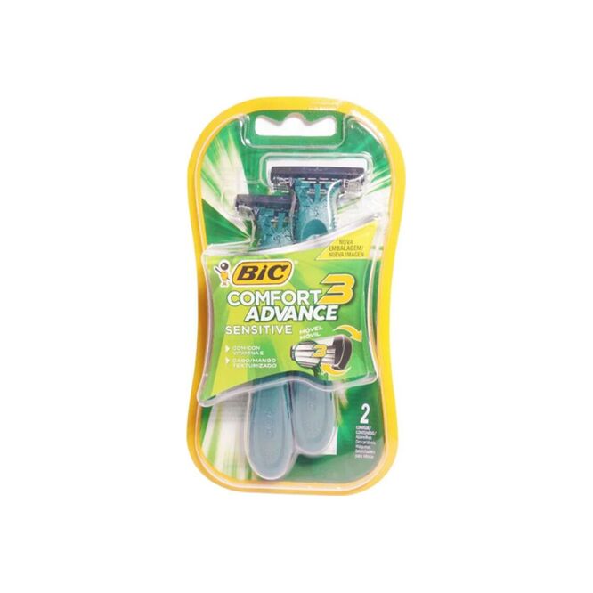 Afeitadora Comfort sensitive 3 hojas en blíster Bic 2 unidades