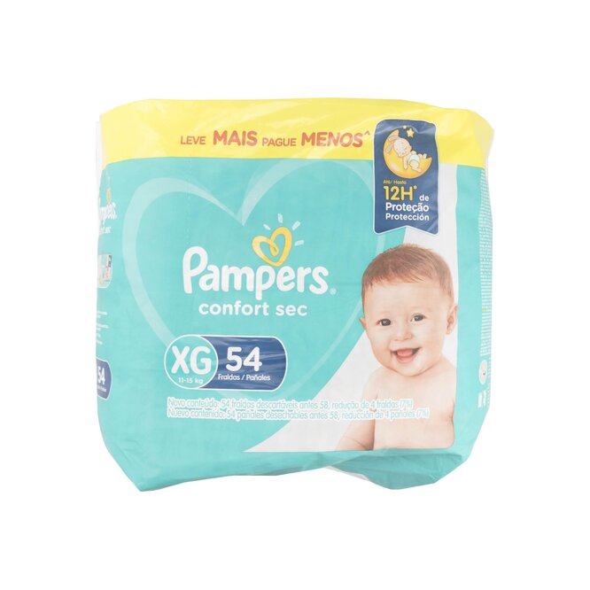 PAÑALES DES TAM XG 54UN PAMPERS CONFORT