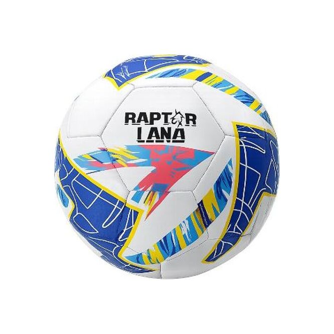 Pelota de fútbol número 5 color azul y rosa ref 4901 Raptor