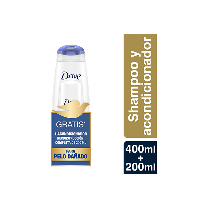 Shampoo Reconstrucción Acondicionador de Regalo Dove 400 ml
