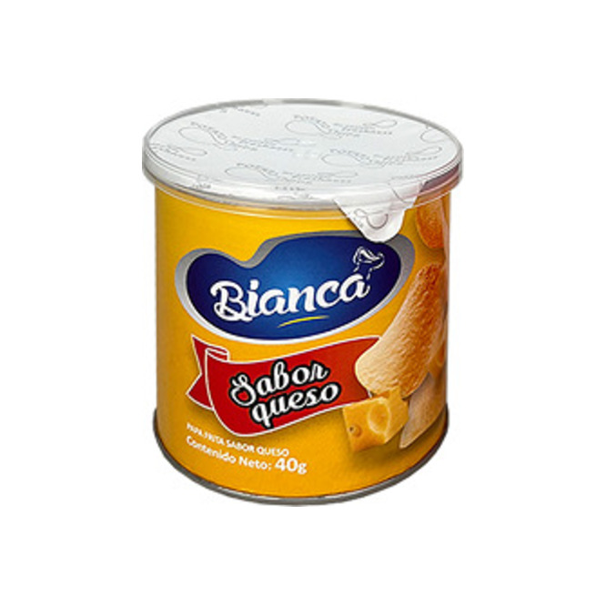 Papas fritas sabor queso paquete Bianca 40 gramos