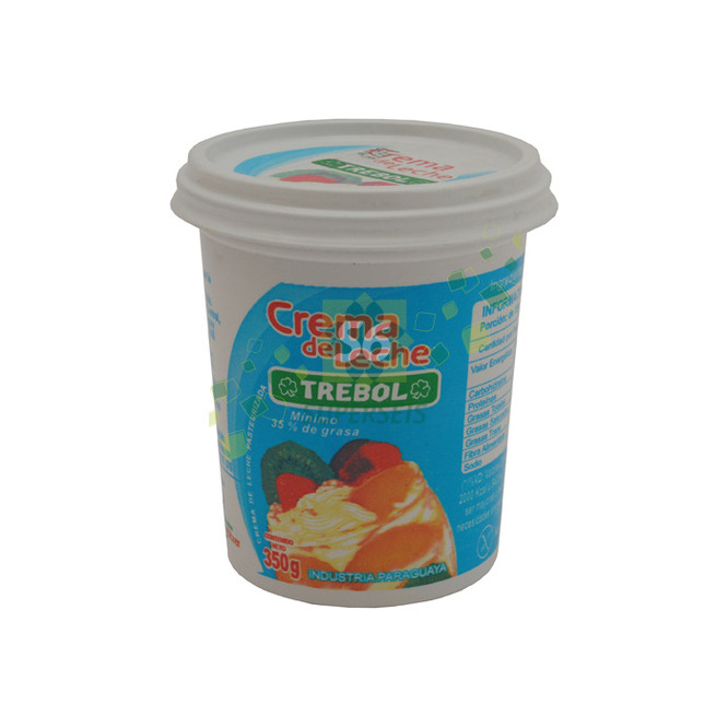 Crema de leche en pote Trébol 350 Gramos