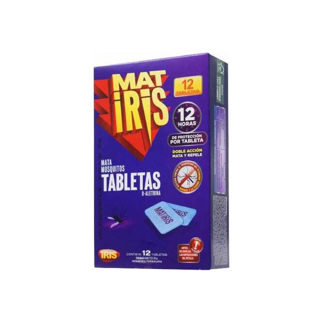 Tabletas Insecticidas Mata mosquitos en Caja Matiris 12 unidades