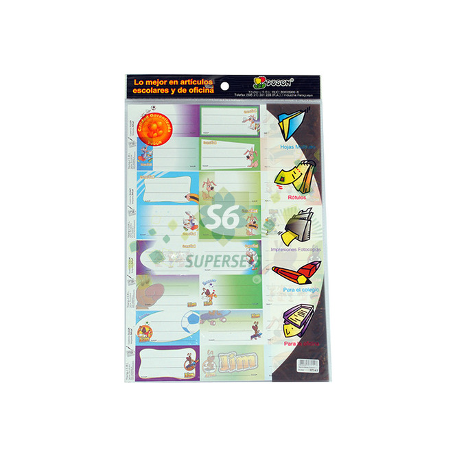 Hoja rótulo Modelo Cometa Cometa 24 Unidades