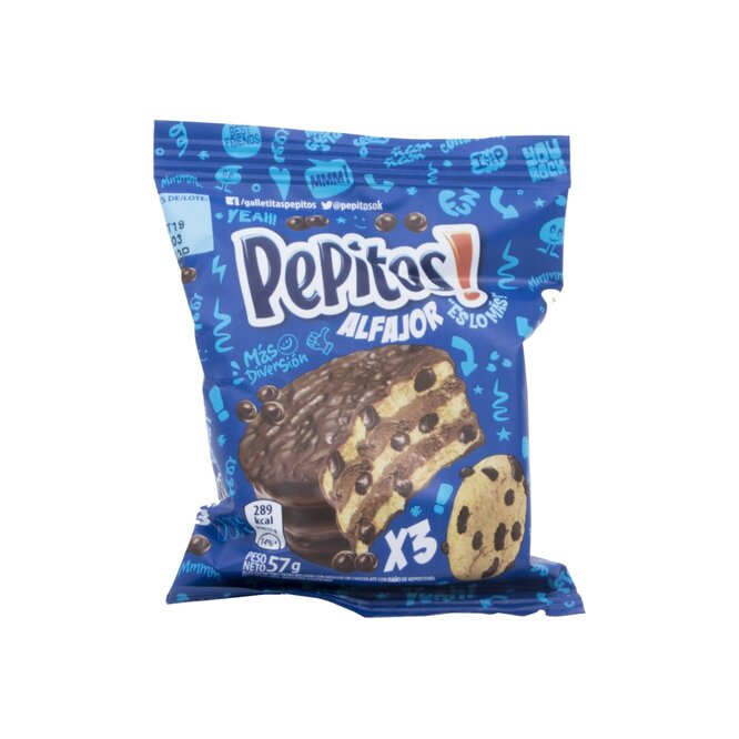 Alfajor triple pepitos Terrabusi 57 gramos