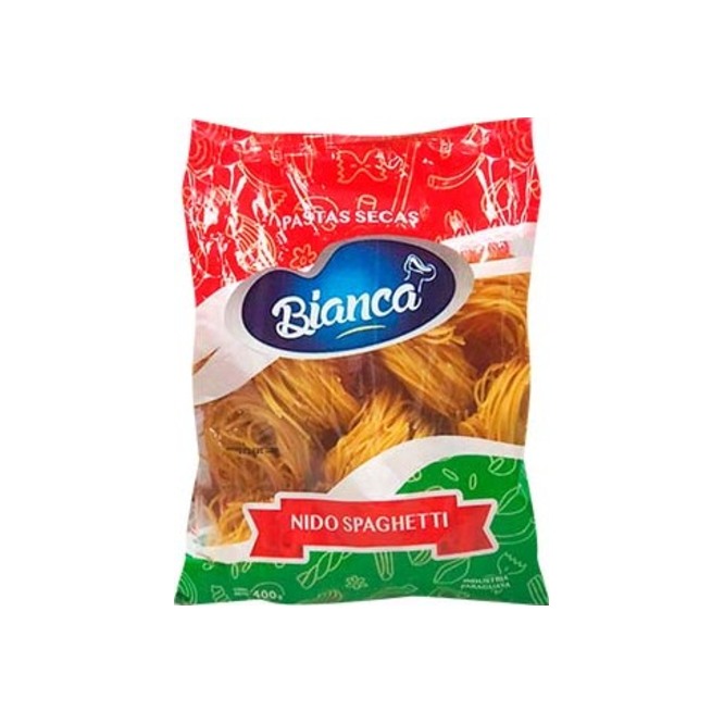 Fideo nido spaghetti paquete Bianca 400 gramos
