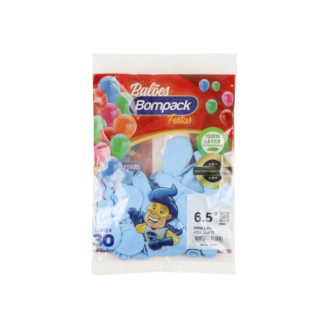 Globos liso N° 6,5 Bompack 30 unidades