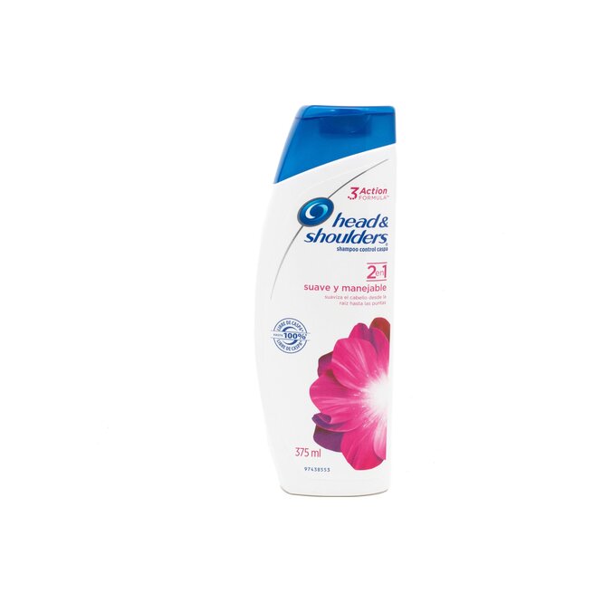 Shampoo suave y manejable 2 en 1 head & shoulders 375 ml