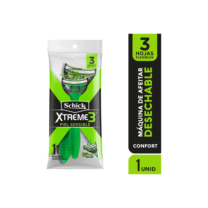 Máquina de afeitar desechable confort Schick Xtreme 1 unidad