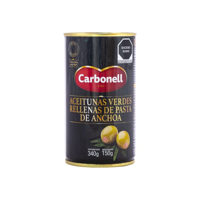 ACEITUNAS CARBONELL RELL D/ANCHOA 340GR