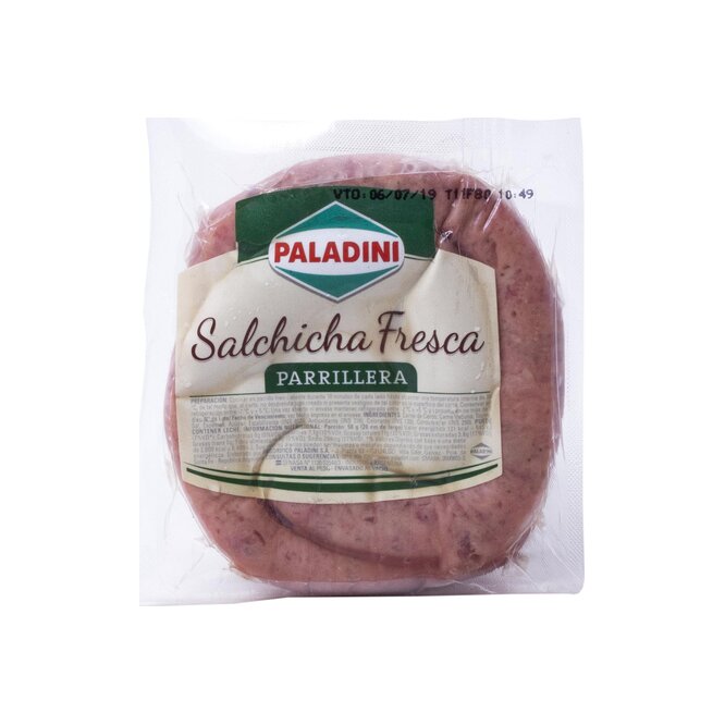 SALCHICHA PARRILLERA X 3 UN PALADINI E/V