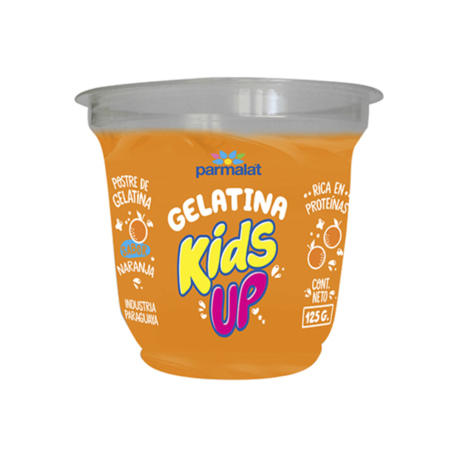 Gelatina Kids up sabor naranja pote Parmalat 125 gramos