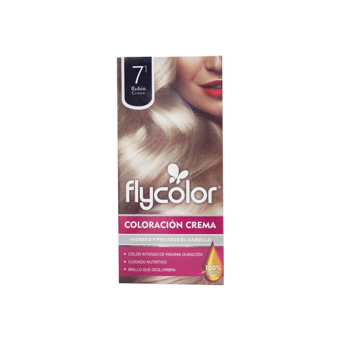 TINTE FLY COLOR RUBIO CENIZA 7.1