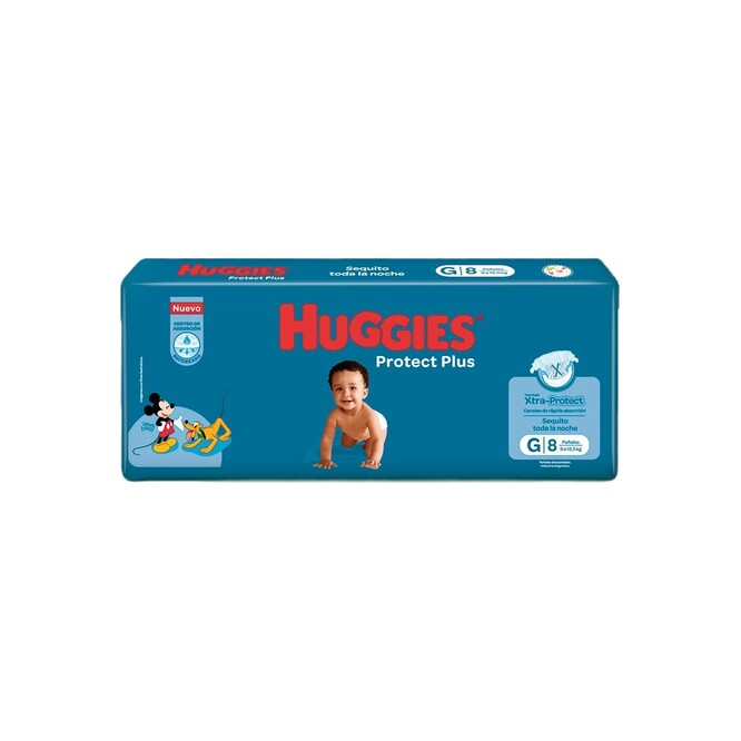 Pañal desechable protect plus tamaño G Huggies 8 unidades