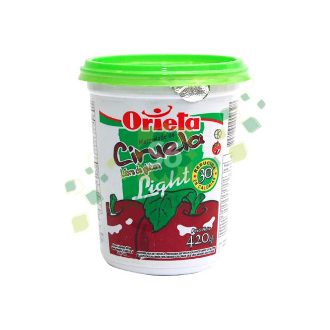 MERMELADA CIRUELA LIGHT 420GR ORIETA POT