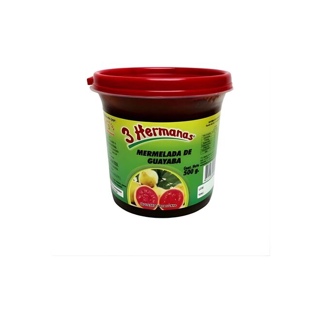 Dulce sabor guayaba frasco 3 Hermanas 500 gramos