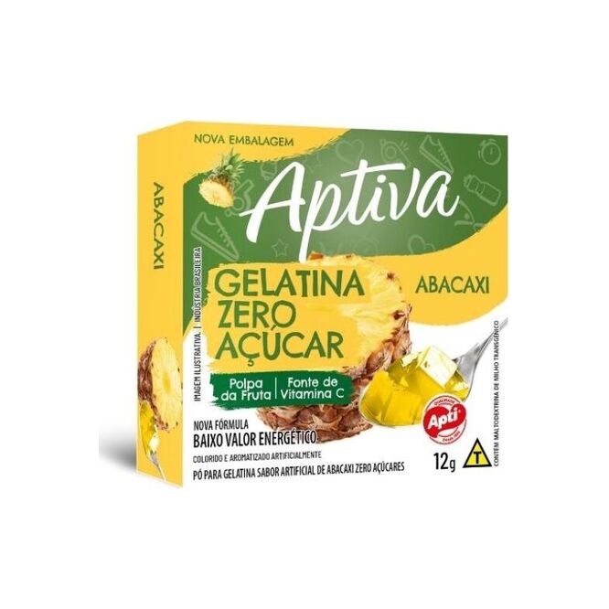 Gelatina en Polvo sabor Piña Cero Azúcar Apti 12 gramos
